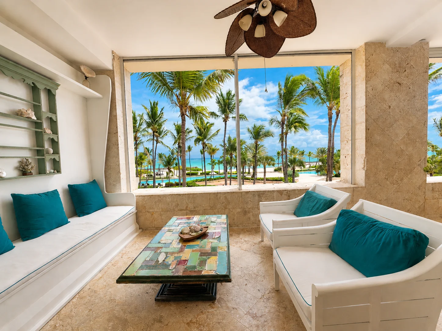 Beachfront Pool and Marina View Private Terrace